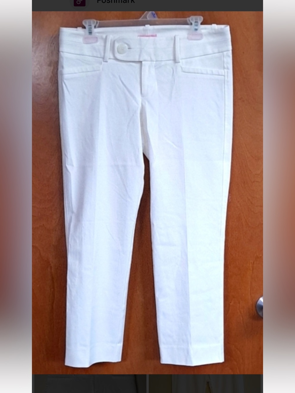 Lilly Pulitzer White Cropped Straight-Leg Pants 14
